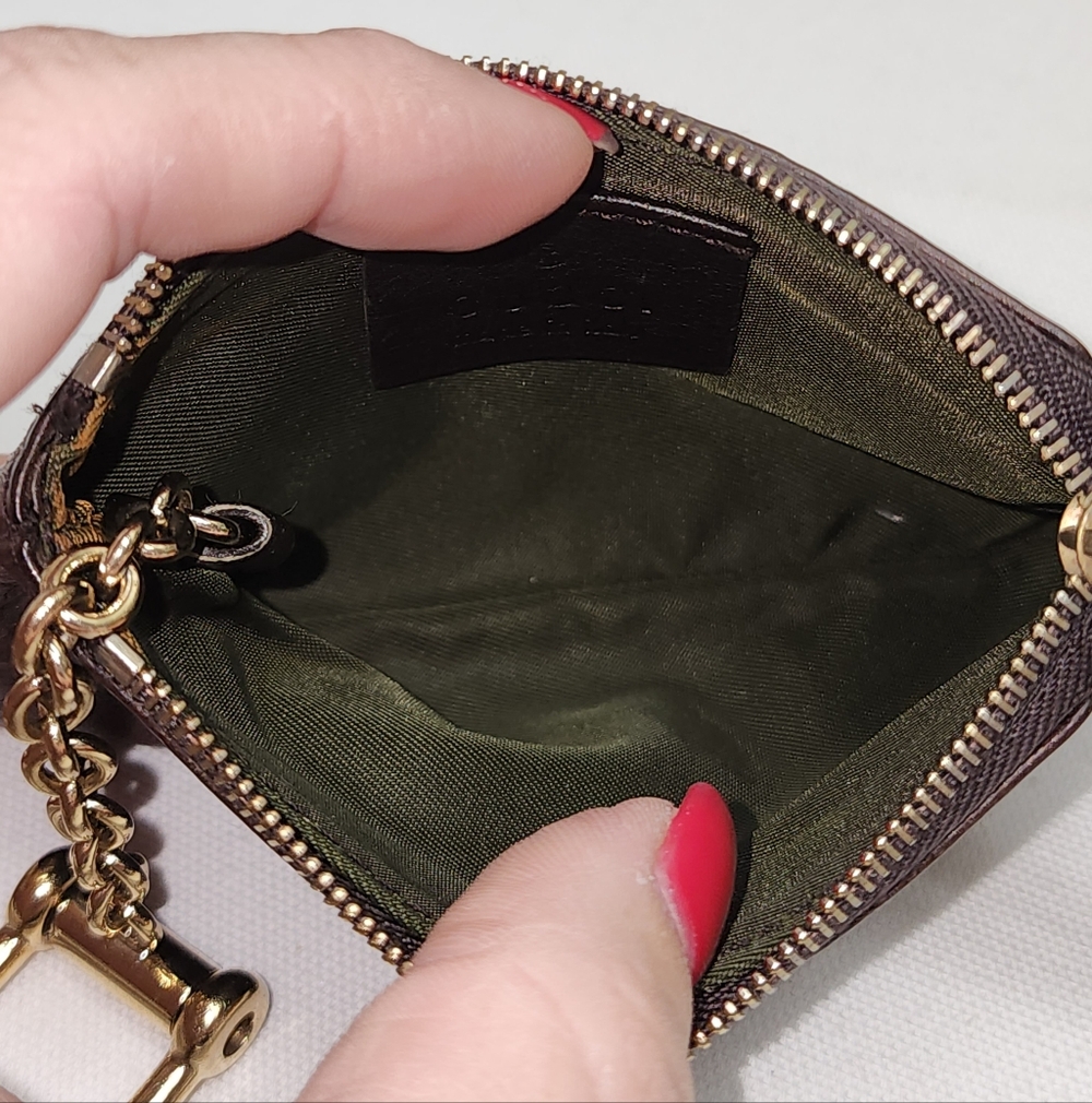 Authentic Gucci Guccissima Brown Leather Keychain Pouch With Retail Bag - Picture 14 of 17